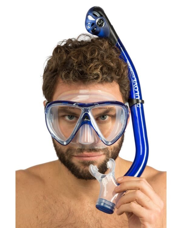 Combo Cressi Ikarus & Orion Dry, Buceo, Snorkeling, Azul - Image 4